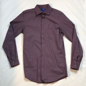 Apt 9 Premier Flex “Maroon Speckle” Collared Shirt